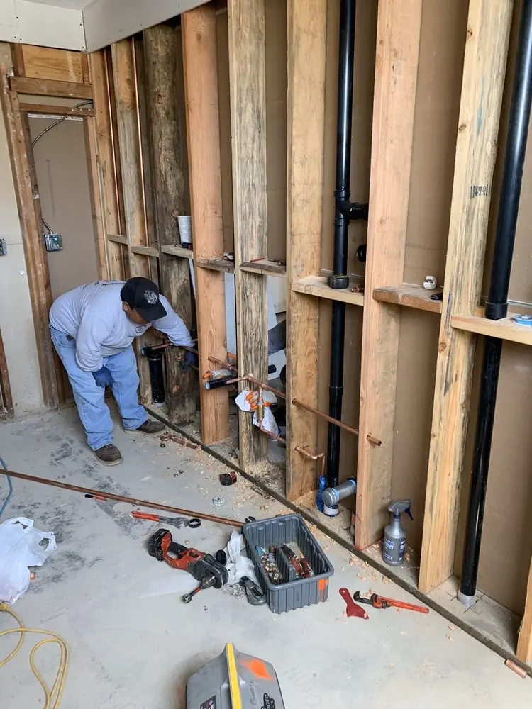 Commercial rough-in plumbing for Gas Line Repair in Krayn